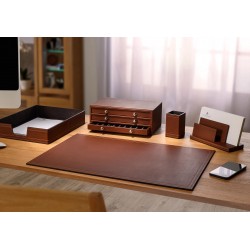Desk leather set color peru...