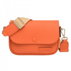 Lise orange leather button...